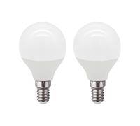 7hSevenOn Premium Pack 2 Bombillas LED Esférica E14 6W Equi.40W 470lm 3000K 25000H 7hSevenOn Premium