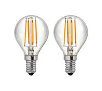 7hSevenOn Premium Pack 2 Bombillas LED Filamento Esféricas E14 4W Equi.40W 470lm 2700K 25000H 7hSevenOn Premium