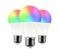 7hSevenOn Premium Pack 3 Bombillas LED Estándar Smart WiFi E27 10W Equi.60W 806lm RGBWW Regulable vía Smartphone/APP 25000H 7hSevenOn Premium