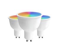 7hSevenOn Premium Pack 3 Bombillas LED Spotlight Smart WiFi GU10 5W Equi.25W 380lm RGBWW Regulable vía Smartphone/APP 25000H 7hSevenOn Premium