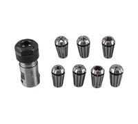 7Pcs ER11 Juego de Pinzas 1-7mm + ER11A 5mm Varilla de Extensión Soporte Eje Motor Herramienta de Torno de Fresado para Máquina de Grabado CNC