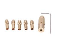 7pcs mini molinillo eléctrico Chuck 4 Taladro de latón de la mandíbula Mechón para mini taladros eléctricos molinillos eléctricos