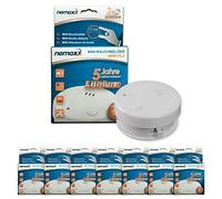 7x Nemaxx Mini-FL2 Rauchmelder - hochwertiger & diskreter Mini Brandmelder Feuermelder Rauchwarnmelder mit Lithium Batterie - nach DIN EN 14604