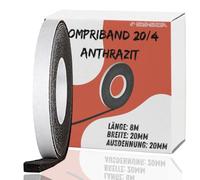 8,0 SOUDAL Acryl 300 ANTHRACITE 20/4 ruban largeur 20 mm, Expansion de 4 a 20 mm, bande Joint Joints bande kompri fenêtre étanche