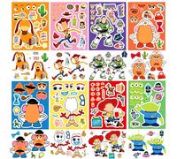 8/16 Hojas de Pegatinas de Dibujos Animados de Disney Toy Story para Crear Caras, DIY Ryder Chase, Rompecabezas para Niños, Juguete para Niños, Regalo para Fiestas Infantiles 8
