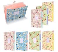 8 carpetas para documentos, 6 bolsas de plástico con diseño floral, 32,5 x 24 cm, bolsa de almacenamiento, carpeta para guardar temas de examen, diplomas, fotos, carteras de arte