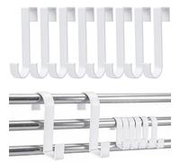 8 Ganchos para Toallas Radiador de Baño, Soporte para Radiador con Ganchos Enganchables, Ganchos S para Secatoallas, Ganchos Blancos para Baño Cocina Armario