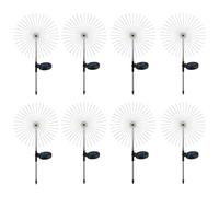 8 luces solares para césped, cadena de luces de alambre de cobre diente de león, luces de decoración al aire libre, poste de acero inoxidable, dos modos, 150 LED, 4 colores, luz solar impermeable de