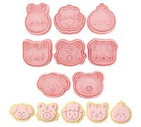8 moldes de silicona para galletas, diseño de animales 3D | Sello de galletas para hornear para Navidad, Halloween, granja, cumpleaños infantil, tartas, fiestas, hogar, cocina, aula