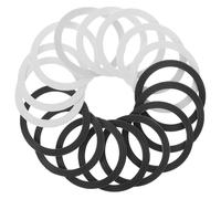 8 Pares Juntas de Sellado 110mm para Fregadero de Cocina | Goma Eva, Anillos Negros y Blancos, Instalación 83mm, para Lavabo y Cocina