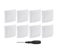 8 PCS Interruptor de Serie Empotrado Interruptor/Conmutado Conmutador | UYUYong Interruptor Pared Simple 10A 250V Pulsador Luz Interruptores Luz light switch para Escaleras Corredor Dormitorio
