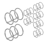 8 Piezas Anillas de Encuadernación de Hierro 3 Anillos, 30 MM | Sistema Abatible Reutilizable, Cierre Seguro para Hojas Sueltas, Acabado Plata Pulido, Uso Escolar y Manualidades