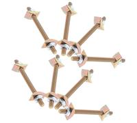 8 Piezas Conector Fijo para Cama y Muebles de Acero Inoxidable | Kit Resistente de Cuatro en Uno, Compatible con Marcos y Esquinas, para Bricolaje, Espacios Diversos