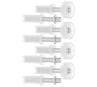 8 Piezas Kit de Reparación Rodillo Superior Blanco | Acero al Carbono y Metal, Pivote de 3/8 Pulgadas, Sistema Guía para Armarios y Tabiques