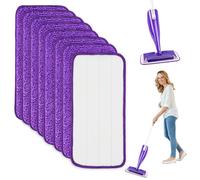 8 Piezas para Swiffer WetJet Mopa Pulverizador Recambio 30x14cm Kit | Fregona Repuesto de Microfibra, para Secos, Limpieza de Suelos Húmedos