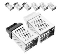 8 Piezas Rallador Mini de Cuatro Lados de Acero Inoxidable Mango