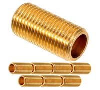 8 Piezas Varilla Hueca M10 de Cobre Rosca Métrica para Lámparas | Acoplamiento de Extensión, Pieza de Reparación Diy, Herraje para Iluminación, Color Dorado, Estándar M10