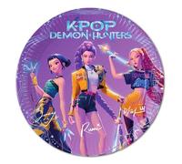 Procos Platos de papel K-pop Demon Hunters 23cm Fiesta para niños 8 unidades