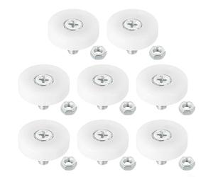 8 poleas de rodamiento de cajón, rodillo pequeño para cajón, polea de repuesto para cajones, polea pequeña con tuercas M6 x 1 (25 mm)