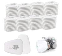 80 Pcs 5N11 Filtros para Algodón Kit, para 3M 6000/6200/7502/6800/7501/Ff40 Máscara Respiratoria y Compatibles con Otras Marcas (10,5 x 8,5 x 0,5 cm, 80)