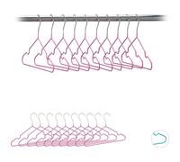 80 perchas para ropa infantil, perchas de alambre que ahorran espacio, para niñas, perchas para bebés con ranuras, recubiertas de PVC, perchas de 30 cm, color rosa