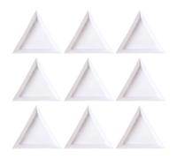 80 Piezas Bandeja Triangular de Manicura, PP Blanco | Carga y Descarga Cómoda de Gemas, para Mesa de Trabajo y Uso en Taller, Guarda Gran Cantidad de Piezas Pequeñas