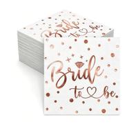 80 servilletas Bride to be JGA, servilletas del equipo de novia con diseño de oro rosa, decoración de mesa para despedida de soltera, Bride to be Deko & JGA Accesorios para la boda