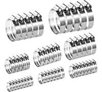 80 Uds. Clips para manguera de combustible, abrazaderas para tubos de 6mm-51mm, abrazadera de aro de acero inoxidable, abrazadera para manguera, Clip para tubos automotrices, herramienta fija