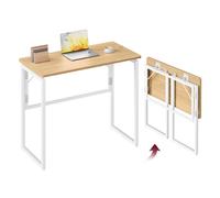 80 x 40 cm Escritorio Plegable con Tablero de Una Pieza Versátil Roble Natural