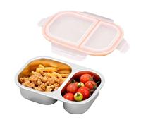 800 ml Food Storage Containers | Food Storage Box - Leak Proof Compartmented Stainless Steel Bin For Home School Picnic Outdoor Family Work Travel Daily Camping