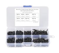 800 Unids M2 Negro Surtido de Tornillos de Acero al Carbono Surtido Kit Avellanado Cabeza Cruzada con Caja de Almacenamiento