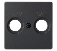 82 Tapa para mecanismo TV/SAT (Negro, Aluminio, Colocar)