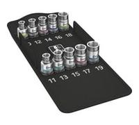 Wera 05004203001 Juego de Llaves de Vaso con Arrastre, Función Sujeta-Tornillos con 10 Piezas, 1/2"