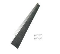 880x61mm Burlete Cepillo Puerta Entrada Marco Aluminio Plateado