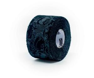 8bplus - Fingertape - Cinta adhesiva 10 m - width: 38 mm black tape / white print