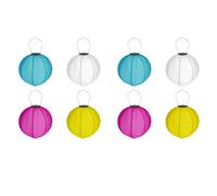 8er Set Solar Farolillo Ø 20cm Bola LED Pantalla de Lámpara Deco Jardín Linterna