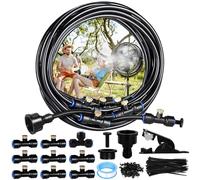 8M Automático Sistema de Nebulización, Sistema de Riego de Jardines, Nebulizador Terraza Exterior con 8 Boquillas de Latón Ajustables para Eventos al Aire Libre, Jardines
