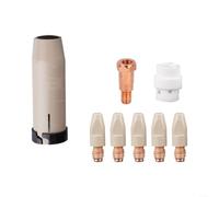 8pcs 36KD Boquilla de Soldadura Kit de Cobre para Contacto Consejos 0.8 | Cobre de alta pureza, conductividad estable, se adapta a antorchas MIG/MAG, incluye boquilla, difusor, soporte