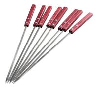 8Pcs Brochetas de Barbacoa de Acero Inoxidable 40cm, Pinchos para Barbacoa, Reutilizables Pinchos Barbacoa de Metal Planas, Accesorio Barbacoa para Brochetas Fruta Fiesta de Grill