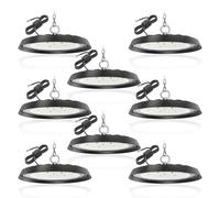 8PCS Lámpara LED Industrial UFO 100W, 10000LM Alta Bahía para Talleres | Alto Brillo 6000K Blanco FríO,Impermeable IP65, IluminacióN De AlmacéN,High Bay Lampara Para FáBrica,Taller,Garaje Patio