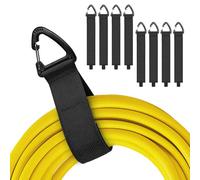 8Pcs Organizador y Colgador de Cables, Correas de Cable Reutilizables Nylon para Mangueras Cables Cuerdas Organizadores de Garaje, Sujetador de Gancho y Bucle