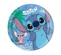Procos Platos de papel Stitch & Angel 20 cm Pack de 8 unidades