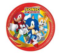 Procos Platos de papel Sonic 23 cm Paquete de 8