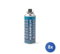 8X Cartucho De Gas Butano Con Aguja, 220Gr, Kemper Rojo