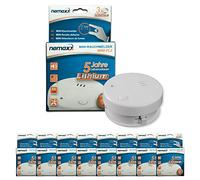 8x Nemaxx Mini-FL2 Rauchmelder - hochwertiger & diskreter Mini Brandmelder Feuermelder Rauchwarnmelder mit Lithium Batterie - nach DIN EN 14604