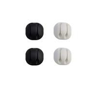 9&1 Pack 4 Clips Organizadores de Cables con 2 Ranuras y Autoadhesivo 9&1
