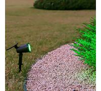 9 Focos Solares LED para Exteriores, 3 Opciones de Luz: Blanco/Blanco Cálido/RGB con Cambio de Color, Luz Solar para Jardín, con Estaca para Tierra o Pared
