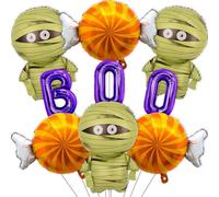 9 globos de Halloween, bonitas letras moradas, globos de caramelo para decoración de fiesta de Halloween, suministros de decoración de fiesta de boda