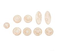 9 para uds Tapones de Tecla para Saxofón Alto Tenor Soprano Plástico Reutilizables Botones Beige Marrón para accesorios 15mm 11mm(Beige)