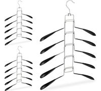 9 perchas multicapa para ropa, 5 perchas por soporte, ideales para abrigos y prendas de abrigo, ahorran espacio, antideslizantes, perchas múltiples, color